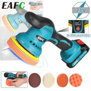 EAFC 2800-5500rpm 무선 자동차 폴리 셔 6 기어 금속 연마 왁싱 기계 바디 클리니그 수리를위한 전동 공구