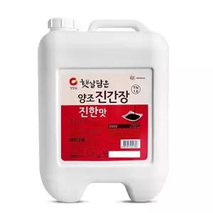 청정원 햇살담은 진한맛 진간장 15L 대용량 업소용 양조 식자재 국간 조림 불고기 진한 용간 조미료