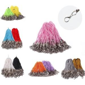 1050pcs 매는 밧줄 올가미 스트랩 코드 걸쇠 로프 열쇠 고리 핸드폰 후크 가방 액세서리 만들기 용품 재료
