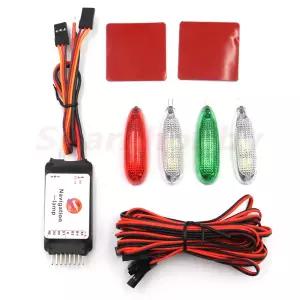 호환  ZMR- 시뮬레이션 네비게이션 라이트 2-3S 전압 3V LED 여섯 모드 FPV 고정 날개 RC 비행기 부품 DIY