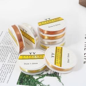순수 구리 와이어 0.3 1.0mm - 높은 유연성과 내식성으로 DIY 주얼리, 비즈, 래핑용 팔찌 및 목걸이 제작