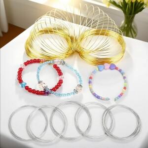 0.6mm 스테인리스 메모리 와이어 코일 100루프 팔찌 반지 DIY 주얼리 제작 비즈 스트링
