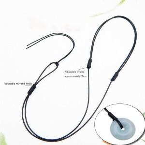 110pcs 11.52mm 조정 가능한 초커 목걸이 쥬얼리 만들기 용품에 대한 정품 블랙 왁스 가죽 매듭 슬라이딩