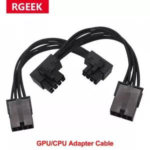호환 RGEEK 15cm 6PIN8PIN PC 마더보드 그래픽 카드 연장 케이블 전선가리개 PCIE GPU CPU 8핀에서 8핀 6핀