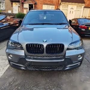 BMW용 헤드라이트 악마 눈썹 눈꺼풀, 2006-2013 바디 키트 액세서리 튜닝, X5 E70 30d 48i 용, 2 개