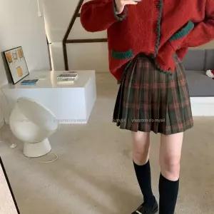 크리스마스가디건 레드가디건 연말룩