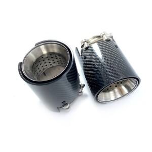 1Pcs M135i M140 광택 탄소 M 성능 배기 머플러 파이프 팁