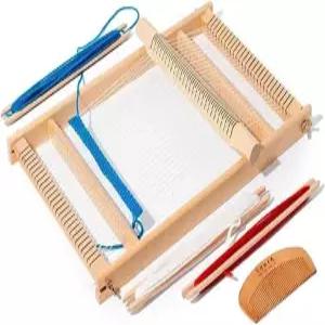 루텍스 기 초보자용 나무 뜨개질 기계 세트 수공구 DIY 재료 랙 편리한 보관 간편한 조작 태트리 매트