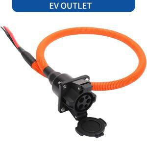 호환WUFEN 전기차 충전 포트 J1772 소켓 50A 12KW 240V EV 차량 타입 1 커넥터 충전기용)