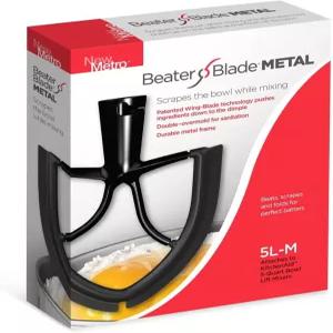 새로운 메트로 디자인 5L-M 비터 블레이드 메탈 대부분의 키친에이드 5쿼트 볼 트 스탠드 믹서와 호환 블랙