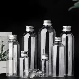 호환  5ml-120ml 팁 투명 플라스틱 병 유제 압출 병에 넣는 자리 PET 빈 병 나사 알루미늄 캡이있는