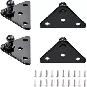 범용 스프링 마운팅 브래킷 10mm 볼 스터드 필러 팅 쿠션 에어 충격 흡수 키트 블랙 플랫 타입 4PCS