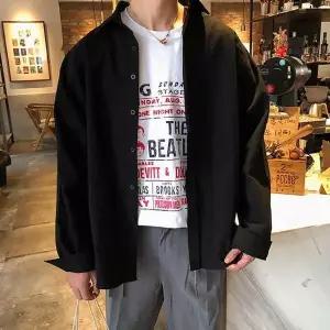 [하프클럽/셀러허브_여성트랜드패션]룩 레이어드 남성캐쥬얼셔츠 대학생