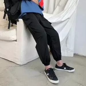 [하프클럽/셀러허브_여성트랜드패션]대학생 검정 운동조거팬츠조커바지 카