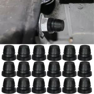 쿠툰 18Pcs 자동차 브레이크 블리더 스크류 캡 고무 그리스 피팅 더스트 저크 커버 오토바이 시스템 교체용