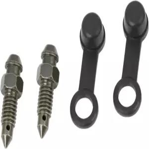 모터사이클 브레이크 마스터 실린더 품목 교체용 캡이 있는 ABSOPRO 2Pcs M6x1mm 밴조 볼트 블리더 스크류