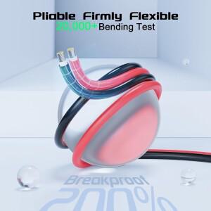 PowMr 50M 10AWG 6mm2 태양 전지 패널 연장 와이어 연결 케이블 TUV IP68 방수 롤 주석 도금 구리