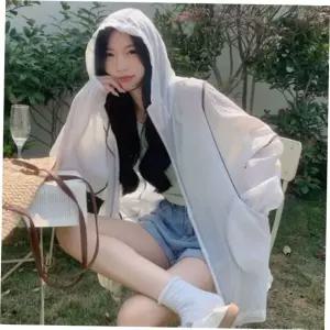 바람막이점퍼 바람막이 자켓 여름 간절기 점퍼 후드 루즈핏 시스루 여성