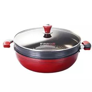 곰솥냄비 키친아트 찜냄비 경질 찜솥 채반 찜기 찜통 2단 28cm