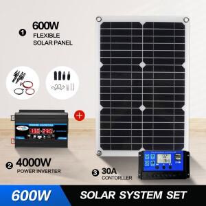 4000W 태양광 발전 키트 110V/220V 인버터 - 가정/RV/비상 시스템 자동 충전을 위한 완벽한 오프 그리드