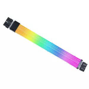 리안 리 스트리머 무선 8핀 GPU RGB 전원 연장 케이블 2.4GHz 조명 제어 382mm 15.03인치 8개의 가이드
