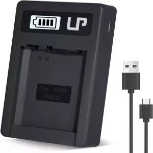 NP-FW50 배터리 충전기 LP LCD 디스플레이 USB 충전 포트 스테이션 알파 A6000 A6400 A6100 A6300 A6500