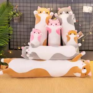 느낌상점 대형 고양이 바디필로우 수면 쿠션 50cm 모찌 찰떡 애착 안고자는 베개 인형