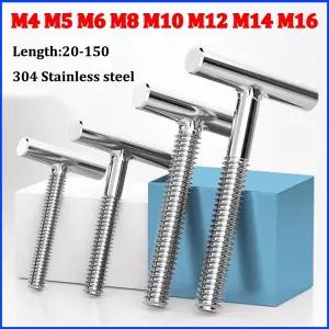 호환  M4-M16 T형 용접 나사 못볼트 304 스테인리스 스틸 해머 헤드 나사 슈트 레일 마이터 트랙용