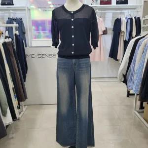 상단시스루단추니트MB56KNMD21ZBK KG 1260737