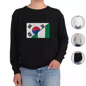맨투맨 전색상 대한민국 나이지리아 국기 프린트셔츠 EGp8+6wTY