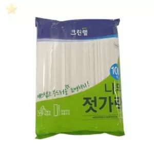 100개 한세트 백양목나무젓가락 고급일회용젓가락 고급나무젓가락 피크닉젓가락