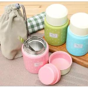 위라이즈 수저포함 보온보냉 죽통 350ml 스프통