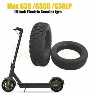 호환  Ninebot MAX G30 G30D KickScooter 전동 스쿠터 10 인치 전면 후면 타이어 휠 부품 용 튜브리스 타이