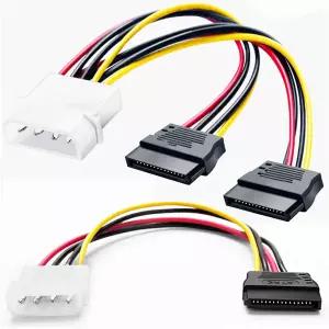 호환 IDE Molex 4 핀-SATA 2 직렬 HDD 전원 어댑터 케이블 전선가리개 하드 드라이브 커넥터 남성-여성 Mol