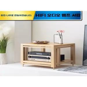 원목 스피커 받침대 오디오랙 진열대 거치대 체리우드 2단