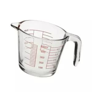 유리 눈금컵 500ml 계량도구 유리계량컵 이유식계량컵