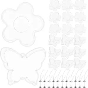 HINTRMENT 재사용 가능한 플라스틱 티라이트 캔들 컵홀더 투명한 PC 소재 심이 된 컨테이너 아트·크래프트
