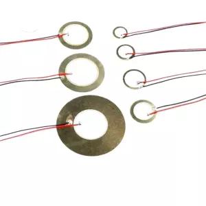 10PCS 압전 피에조 세라믹 웨이퍼 플레이트 소자 직경 12MM 와이어-20mm-10PCS