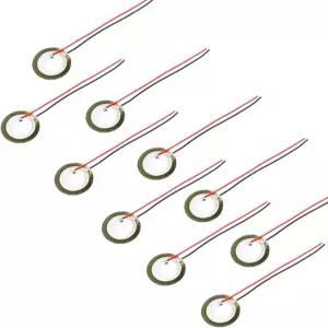 와이어가 있는 버저 스피커 센서용 10Pcs 압전 피에조 세라믹 웨이퍼 플레이트 다이아 20mm