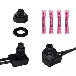 2PCS 방수 푸시 버튼 스위치 12V SPST ON/OFF 자동차 RV ATV 보트 욕실 및 통풍구 KP-107용 4.6인치 라인