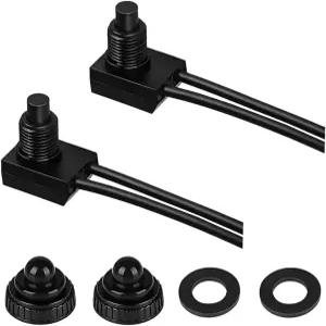 Osilly 2PCS 방수 자동차 푸시 버튼 스위치 4.5인치 라인의 KP-107 차량 ON/OFF SPST 액세서리 오토바이