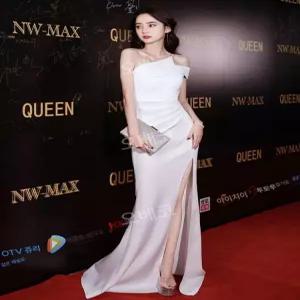 이브닝드레스 유색원피스 파티룩 연례행사 연회복 여성 고급 아나운서 연예인