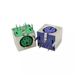 호환   PS-2 암 잭 PCB 커넥터 키보드 마우스 잭 소켓 커넥터 녹색 보라색 PS2 6 핀 1 개 2 개 5 개