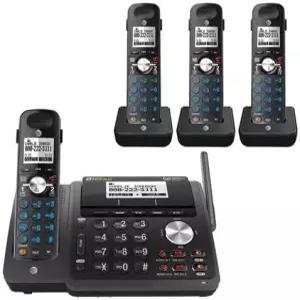 AT T TL88102BK DECT 6.0 2라인 확장형 무선 전화기(응답 시스템 및 듀얼 발신자 ID/통화 대기 핸드셋 3대