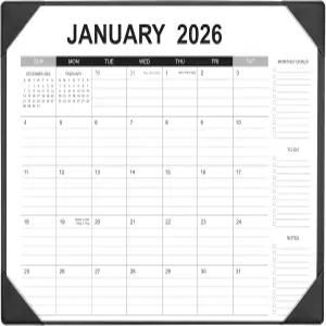 책상 매트가 있는 달력 2026-2027년 - 22인치 x 17인치 대형 패드 2026년 1월부터 2027년 6월까지 운영되며