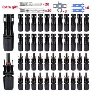 호환 600400200100402010 지 솔라 광 커넥터 키트 PVMC 케이블 전선가리개 용 1000V 30A 패널 Solor 커넥터