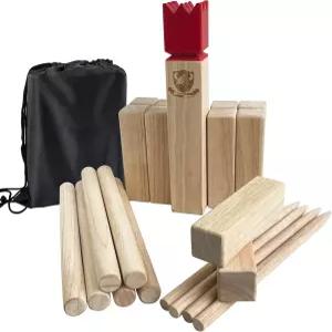 쿠브 야외 게임 바이킹 고무 나무 정원 던지기 과 캐리백 30 x 5 cm킹