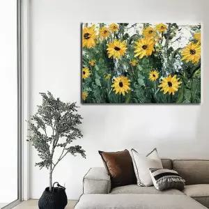 캔버스 80cm 인테리어 60cm 해바라기 B 그림액자 입체 80cm 입체