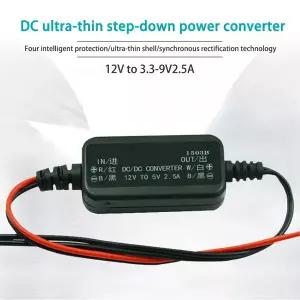 호환  DC DC 스텝 다운 컨버터 12V  3.3V 4.2V 5V 6V 7.5V 9V 2.5A 방수 자동 보호 차량용 자동차 전원