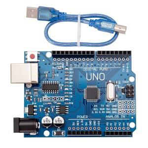 hiBCTR artuino uno r3 보드(USB 케이블 포함) - atmega328p, 16MHz, 14개의 디지털 i/o 핀, pwm 지원, r4, mega, Leonardo 및 Raspberry pi와 호환 가능